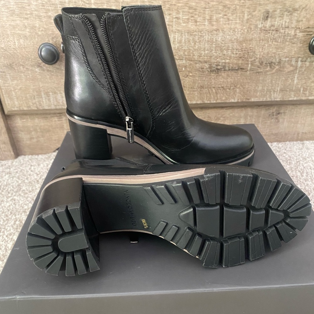 Vince Camuto Black Heeled Boots - Picture 4 of 5